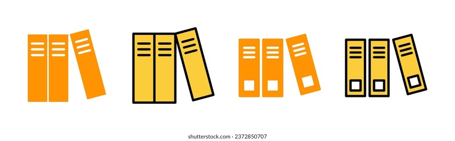 Library icon set for web and mobile app. education sign and symbol