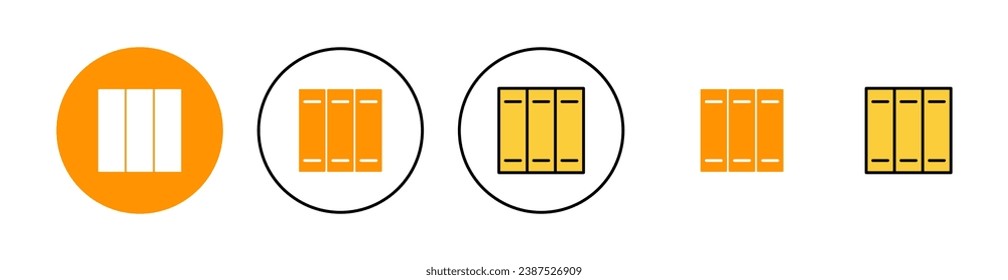 Library icon set for web and mobile app. education sign and symbol