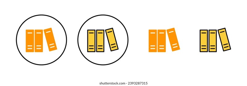Library icon set for web and mobile app. education sign and symbol