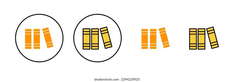 Library icon set for web and mobile app. education sign and symbol