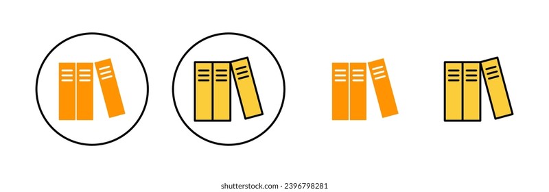 Library icon set for web and mobile app. education sign and symbol