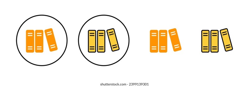 Library icon set for web and mobile app. education sign and symbol