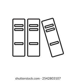 Library icon simple black line style.