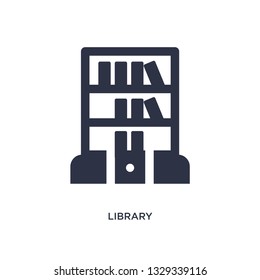 library icon. Simple element illustration from education 2 concept. library editable symbol design on white background. Can be use for web and mobile.