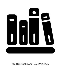 Library Icon in Solid Style