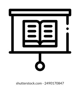 library icon with style outline
