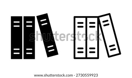 Library icon symbol for apps and websites. education sign and symbol