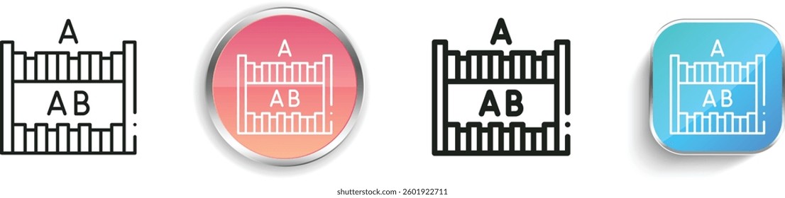 library icon. Thin Linear, Regular and Button Style Design Isolated On White Background