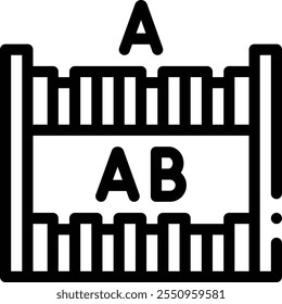 Icono de Biblioteca. Diseño De Estilo Lineal Delgado Aislado Sobre Fondo Blanco