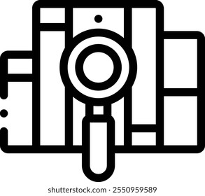 library icon. Thin Linear Style Design Isolated On White Background