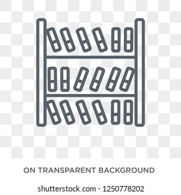 Library icon. Trendy flat vector Library icon on transparent background from E-learning and education collection. High quality filled Library symbol use for web and mobile