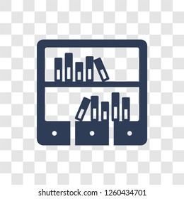 Library icon. Trendy Library logo concept on transparent background from E-learning and education collection