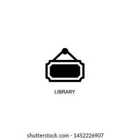 library icon vector black design