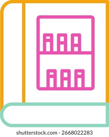 Library Icon Vector Design Art Illustration Symbol