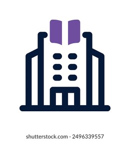 library icon. vector dual tone icon for your website, mobile, presentation, and logo design.