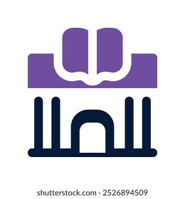 Icono de Biblioteca. Icono de Vector de doble tono para su Sitio web, móvil, presentación y diseño de logotipo.