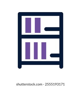 library icon. vector dual tone icon for your website, mobile, presentation, and logo design.