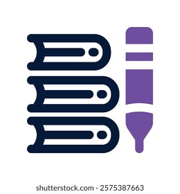 library icon. vector dual tone icon for your website, mobile, presentation, and logo design.