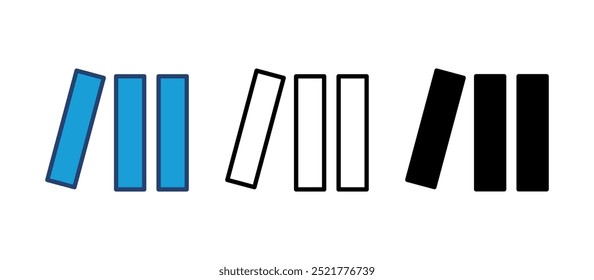 Vetor de ícone de biblioteca. ícone de educação vetor