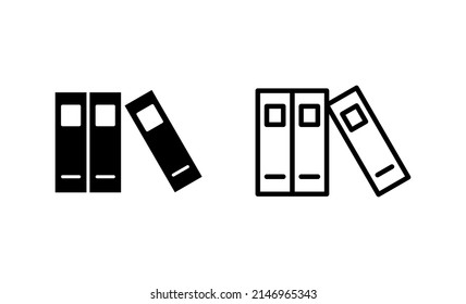Bibliothekssymbol, Vektorgrafik. Bildungs-Zeichen und -Symbol