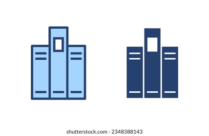 Vector de icono de biblioteca. signo y símbolo de educación