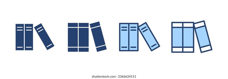 Bibliothekssymbol, Vektorgrafik. Bildungs-Zeichen und -Symbol