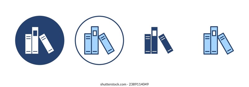 Vector de icono de biblioteca. signo y símbolo de educación