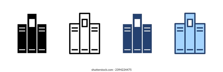 Vector de icono de biblioteca. signo y símbolo de educación