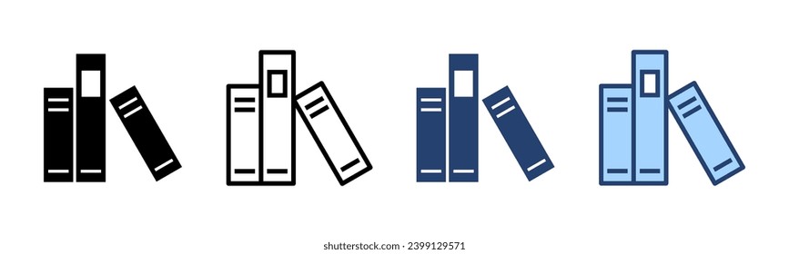 Bibliothekssymbol, Vektorgrafik. Bildungs-Zeichen und -Symbol