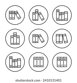 Bibliothekssymbol, Vektorgrafik. Bildungs-Zeichen und -Symbol