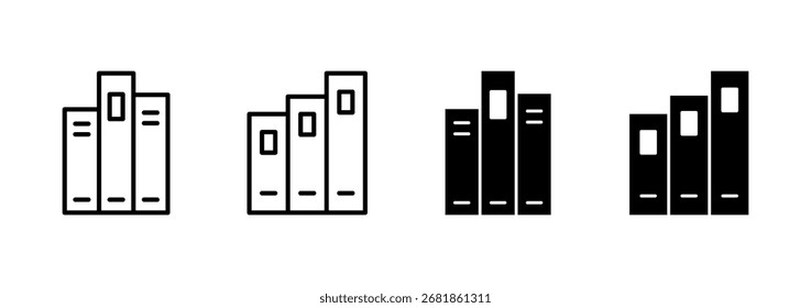 Vector del icono de la Biblioteca. signo y símbolo de la educación