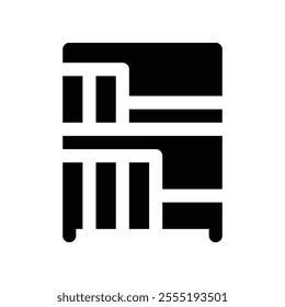 library icon. vector glyph icon for your website, mobile, presentation, and logo design.