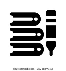 library icon. vector glyph icon for your website, mobile, presentation, and logo design.