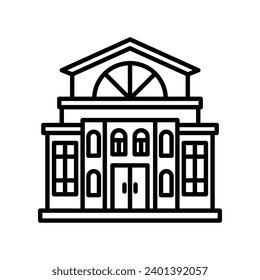 Library icon in vector. Illustration