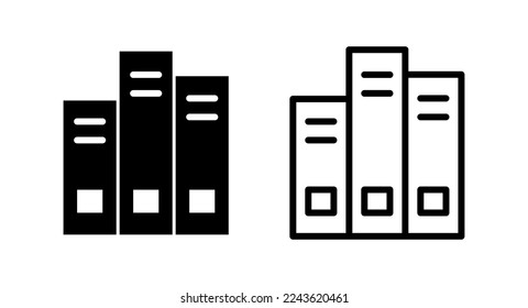 Ilustración vectorial de icono de biblioteca. signo y símbolo de educación