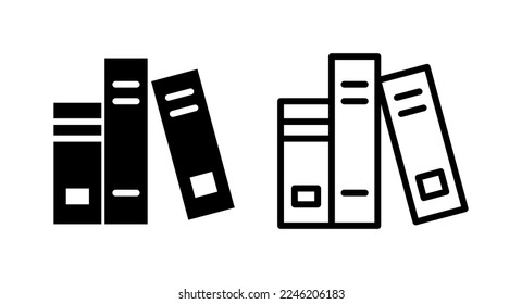 Bibliothekssymbol, Vektorgrafik. Bildungs-Zeichen und -Symbol