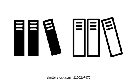 Ilustración vectorial de icono de biblioteca. signo y símbolo de educación