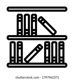Library icon vector illustration in line style for any projects, use for website mobile app presentation