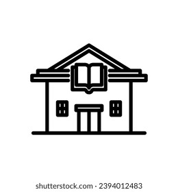 library icon vector in line style