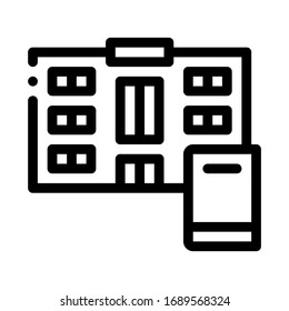 library icon vector. library sign. isolated contour symbol illustration