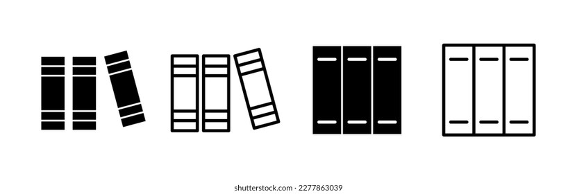 Vector de iconos de biblioteca para aplicaciones web y móviles. signo y símbolo de educación