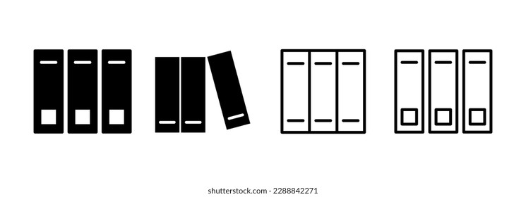 Vector de iconos de biblioteca para aplicaciones web y móviles. signo y símbolo de educación