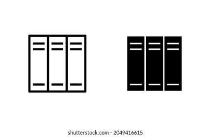 Library icons set. education sign and symbol