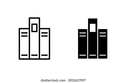 Library icons set. education sign and symbol