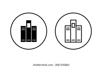 Library icons set. education sign and symbol