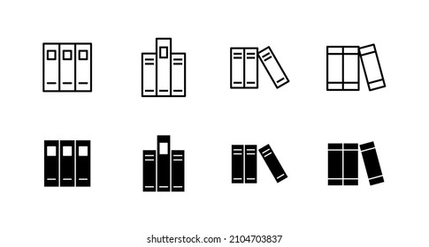 Library icons set. education sign and symbol