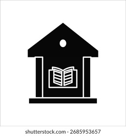 ícones de biblioteca. vetor sólido simples