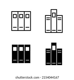 Bibliothekssymbole, Vektor. Bildungs-Zeichen und -Symbol