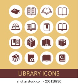 Library icons for web