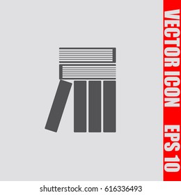 library icon,sign,symbol isolated in flat style.Vector illustration.